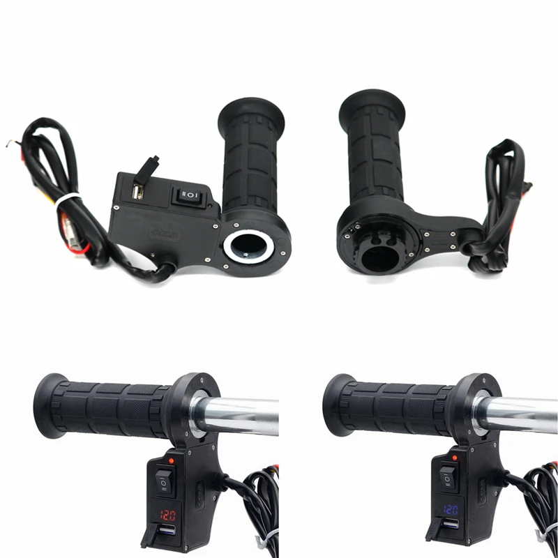 Motorcycle Heated Grips 7/8" Handlebar Electirc Heating Hand Grip