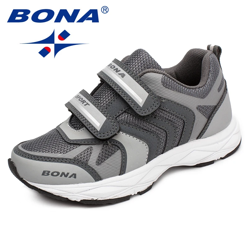 BONA 아동용 캐주얼 신발 후크 앤 루프, 남아용 로퍼, 메쉬 소녀 플랫, 편안한 야외 패션 스니커즈, 새로운 패션 스타일