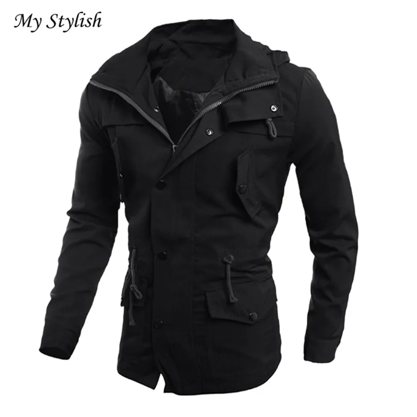 Купить Мужское Пальто Куртку Черное