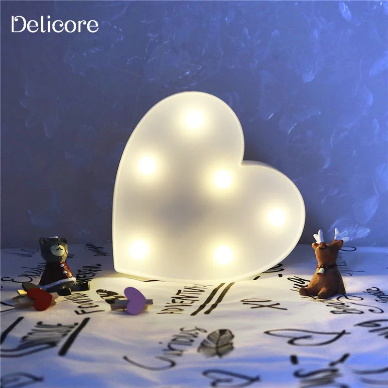 Luzes da Noite delicore novo coração romântico lâmpadas Marca : Delicore