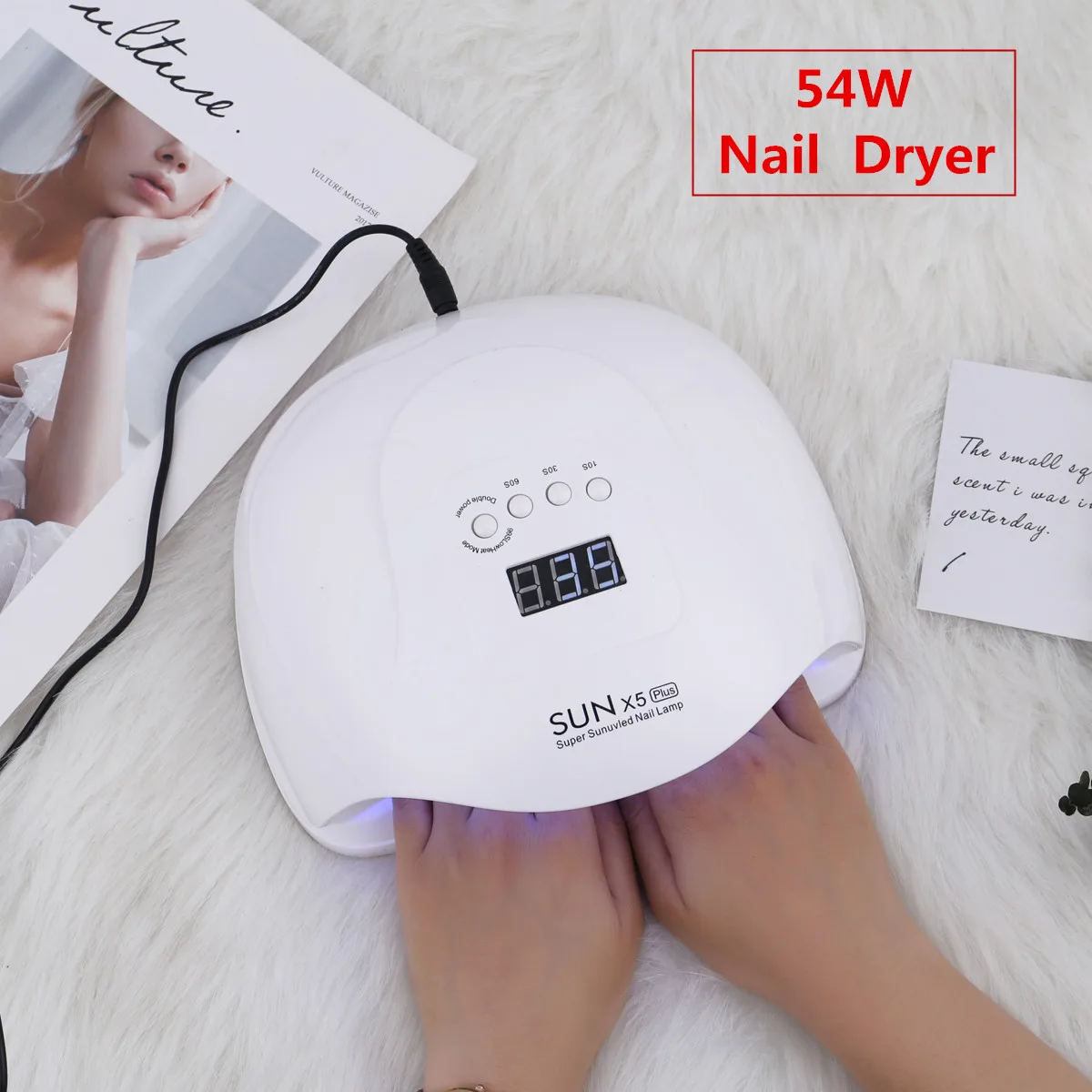 

Sun X5 Plus 54W Pro Nail Dryer LED UV Lamp White Nail Manicure Tools 36 Pcs Leds UV/LED/Builder Gel Dryer 10/30/60/99s Lamp