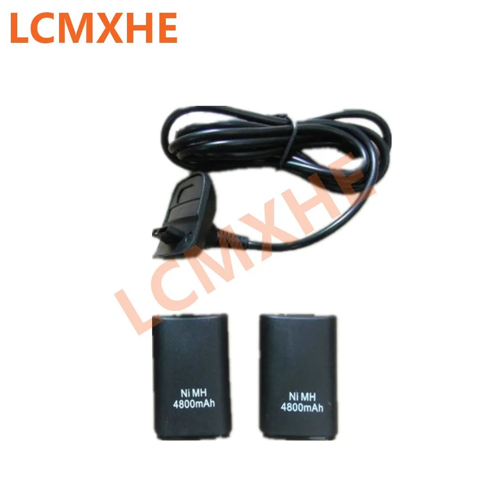2 Batteries+1 Usb charging Cable charger kit For Xbox 360 xbox360 Wireless Controller
