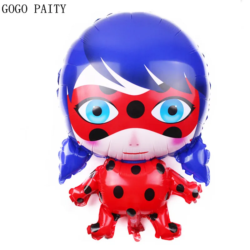 

GOGO PAITY Free Shipping New Ladybug Girl Birthday Aluminum Balloon Party Toy Decorative Balloon Self Sealed