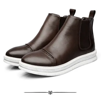 

Male Boots Spring Leather High Quality Fashion Fishing Work Men Boots #MXZ811661