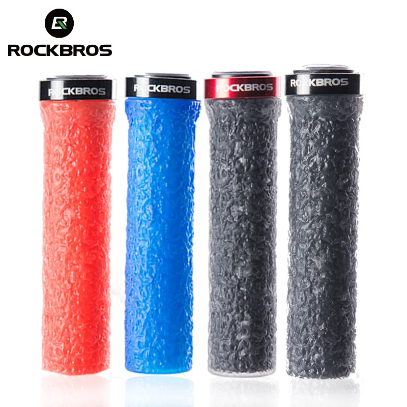 

ROCKBROS MTB Bicycle Grips Cycling Handlebar Grips 95G TPE Soft Shockproof Rubber Anti-slip Grips Bar Soft Tape Bike Accessories