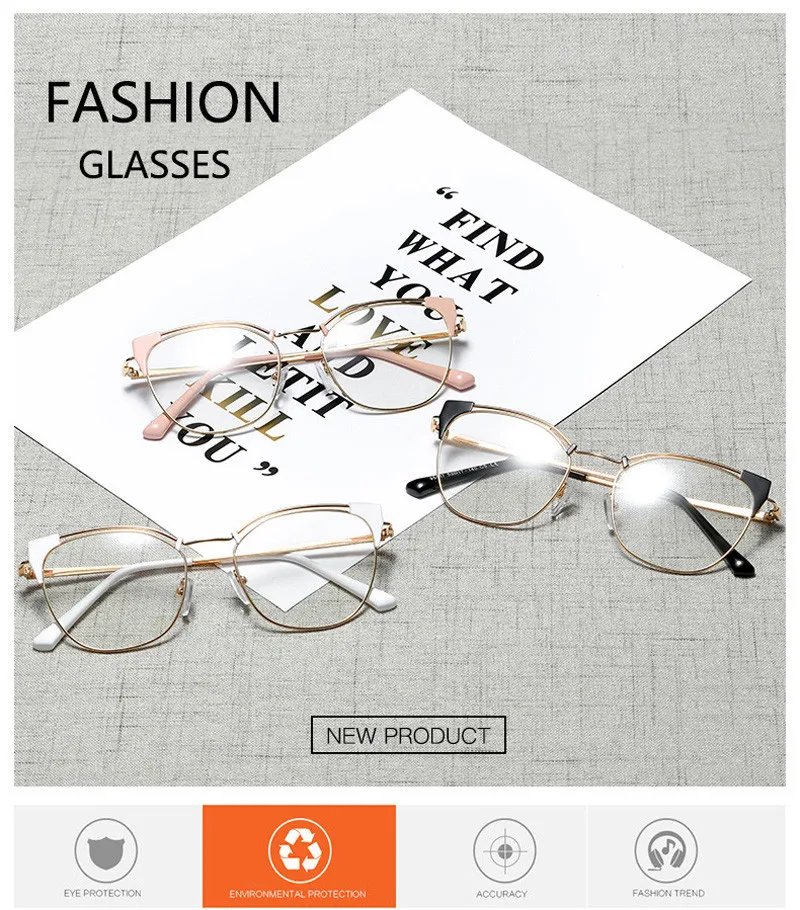 Оптические очки, оправа для женщин, кошачий глаз, металлические ультралегкие очки, женские очки, близорукость, женские очки, кошачий глаз, по рецепту