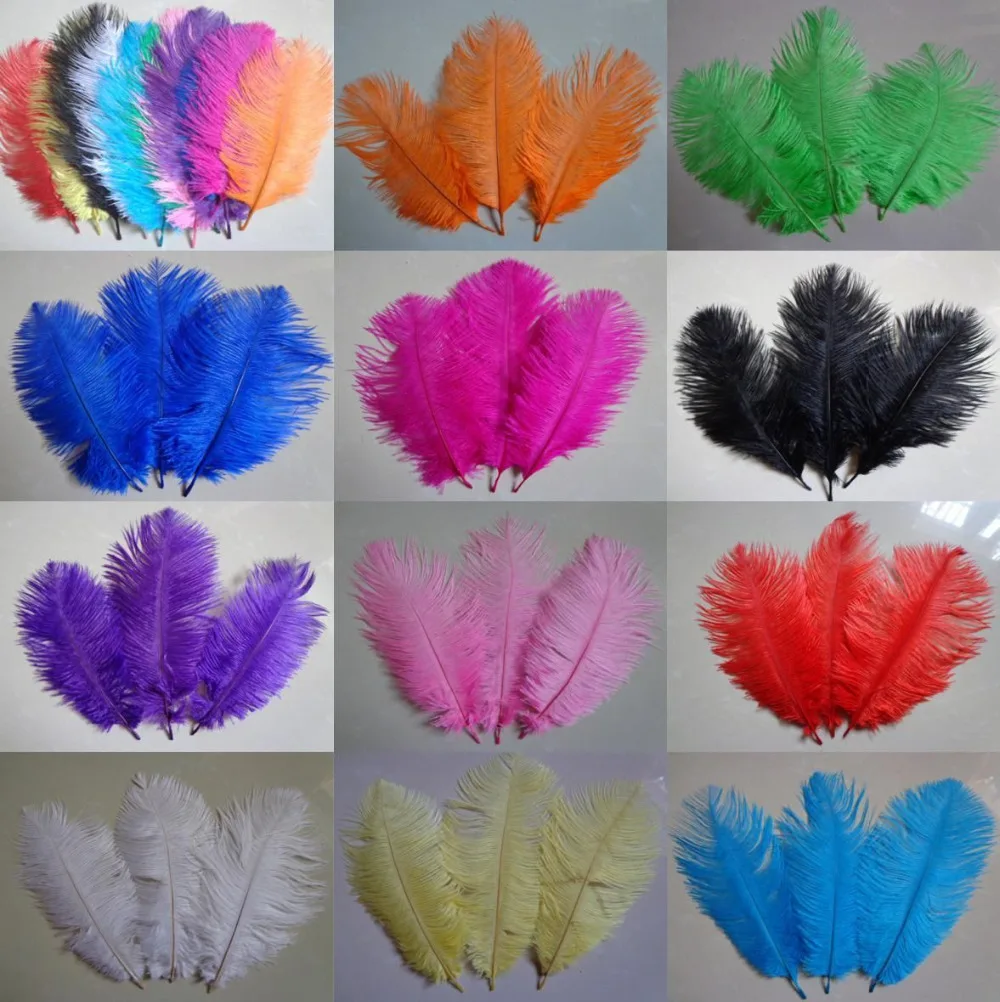 Wholesale! 500pcs/lot Natural Ostrich Feather 15 20 cm Colorful Feather