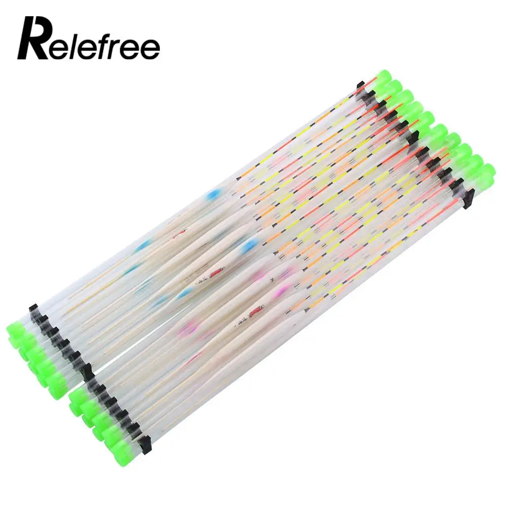 

Relefree Durable 10pcs/lots Wood Vertical Fishing Fish Float Floating Tools for Fish Tank Fishing Fans Necessary