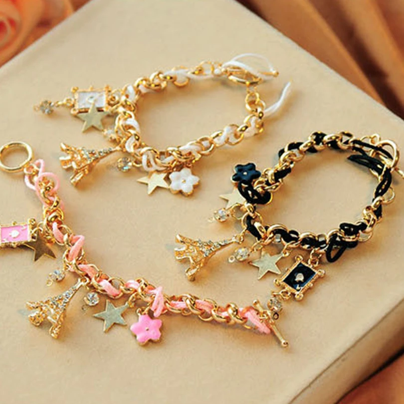Star Bracelet Women bracelet Korean fashion five leaves and flowers