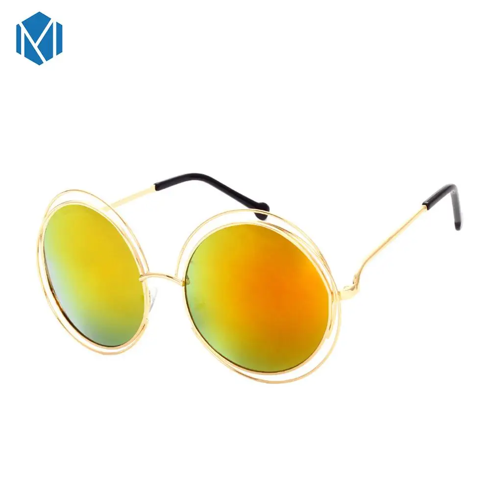 MISM Круглые Солнцезащитные очки больших размеров, женские солнцезащитные очки с металлической оправой, круглые очки, фотохромные очки для вождения - Цвет линз: YJA007F