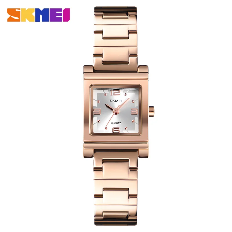 SKMEI Fashion Women's Watches Luxury Brand Stainless Steel Quartz Ladies Watch Waterproof Women Bracelet Watch Relogio Feminino 