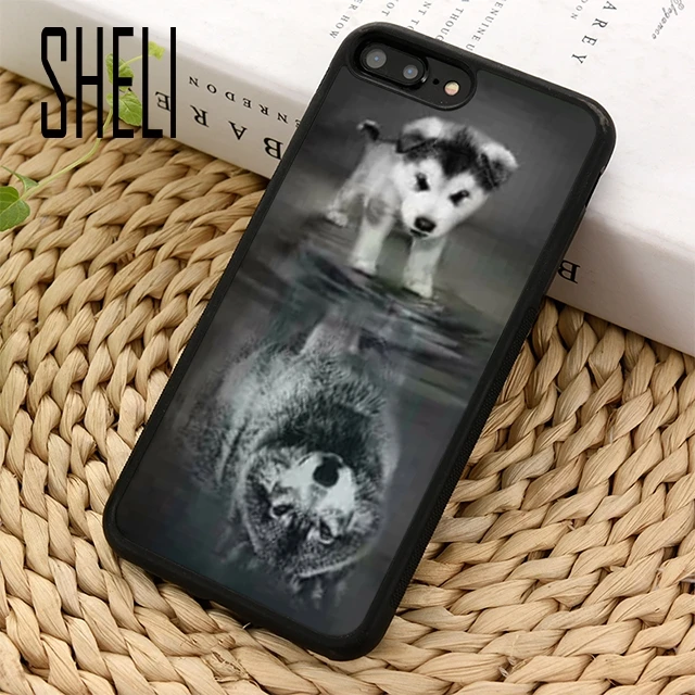 SHELI funny husky dream himself is a wolf Phone Case Cover For iPhone 5 6 6s 7 8 plus 11 pro X XR XS max Samsung S7 edge S8 S9 |