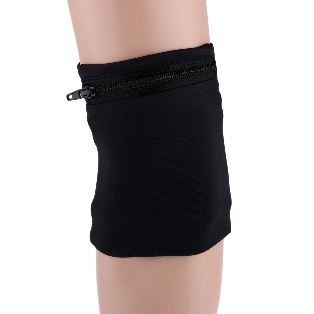 MagiDeal Stretch Wristband Sweatband Zipper Wallet for Running Walking Travel Gym Cycling Tennis Sport Wrist Band
