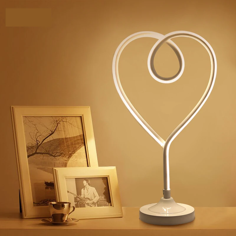 

VEIHAO Modern LED Table Lamps For Living Room Home Led Desk Lamp Bedroom Study Reading EU US Plug Acrylic+Hardware Lampshade