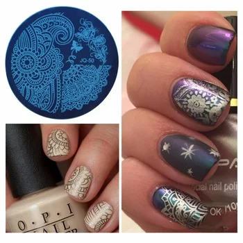 YZWLE 1 Pc Optional Flower Various Pattern Nail Art Image Stamp Stamping Plates Nails Templates DIY Plate