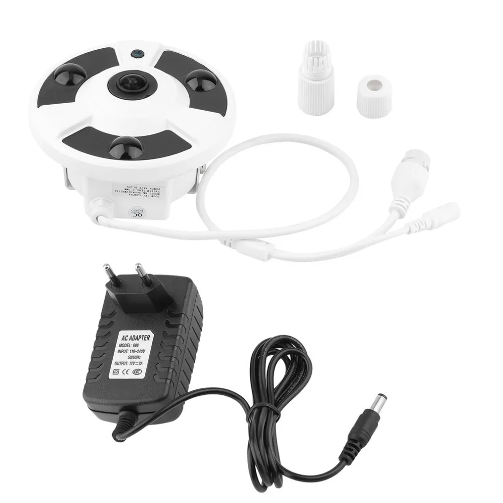 

HD 1080P H264 1.7mm Lens Motion Detection IP Camera 360 Degree Panoramic Home Security Surveillance Guard EU Plug