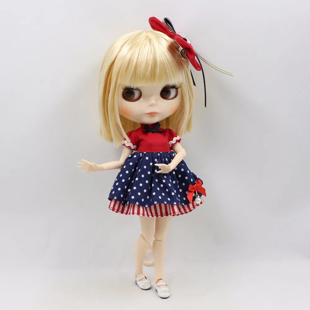 Ледяная кукла DBS Blyth 1/6 bjd блонд белый короткий волос шарнир тела белая кожа