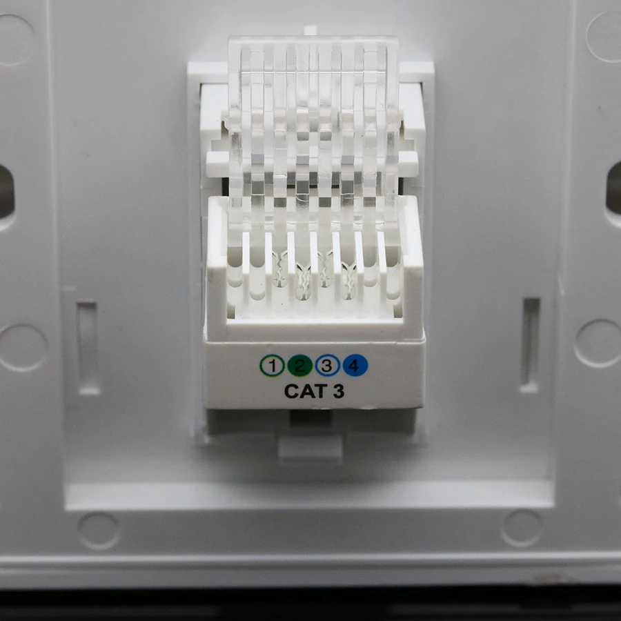 telephone Socket rj11 jack modular 1 Port cat3 Keystone Wall Face plate Faceplate toolless wall socket panel 86mm