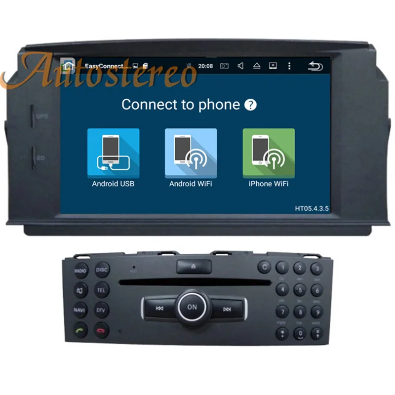 Discount Android 9 Car DVD Player GPS Navigation For MERCEDES BENZ C Class C200 C180 C220 W204 multimedia headunit radio tape recorder 12