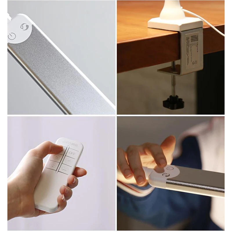  Artpad Eye Protection Long Arm Clip-on Lamp 360 Rotatable Gooseneck Touch Dimmer Work Bedroom Deskt - 32979723632
