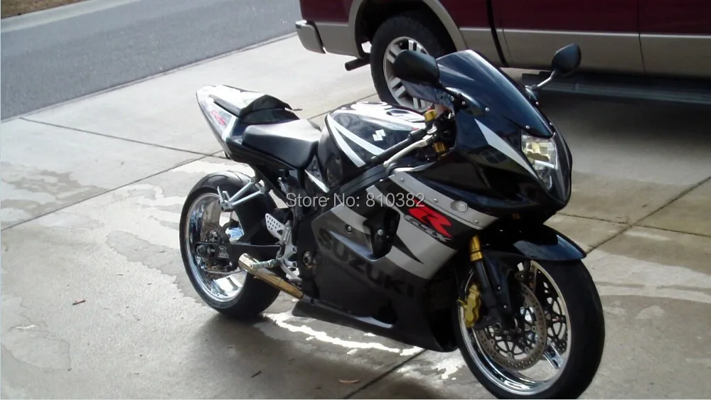 

7Gifts!Motorcycle Fairing kit for SUZUKI GSXR1000 03 04 GSXR 1000 GSX-R1000 K3 2003 2004 Silver black ABS Fairings set Sd80