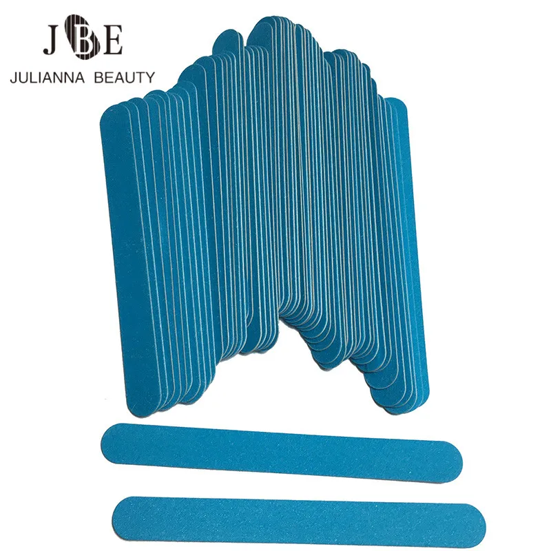 20PCS Slim Sanding Nail File 18x2cm Double Side Straight Edge Stick Nail Art Salon Glitter