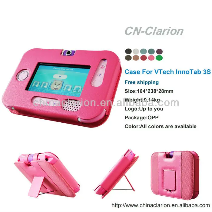3s Plus Ultimate Addons Kids Synthetic Leather Folio Style Case with Stand for Vtech InnoTab 3s Blue Pattern
