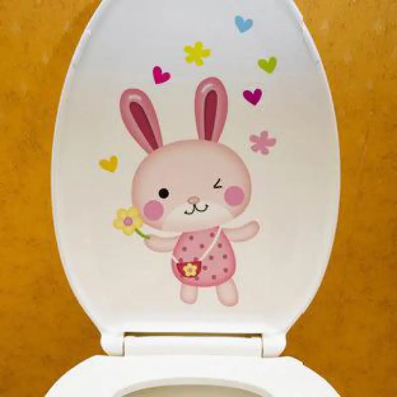 Fashion Cartoon Toilet Sticker Cute Hello Kitty Toilet Sticker
