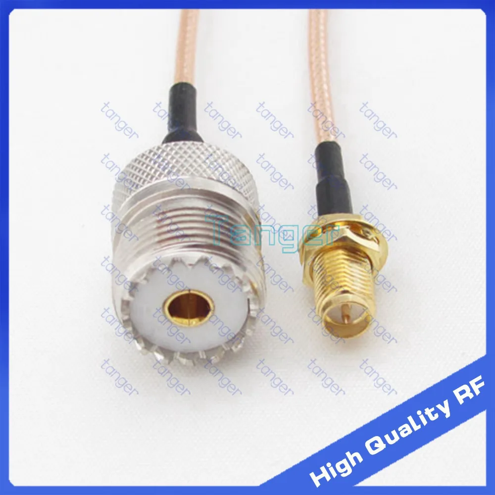 

SO239 UHF female to RP-SMA female straight connector jack SO-239 with 20cm 8" 8inch RG316 RF Coaxial Pigtail High Quality cable