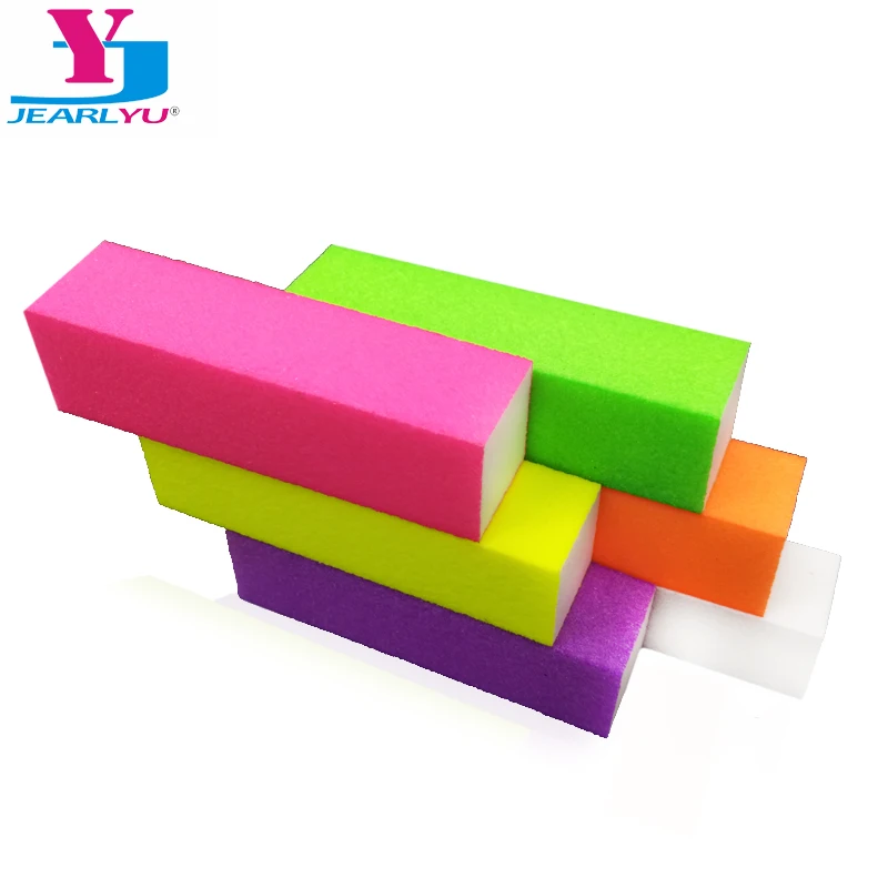 

5Pcs Unghie Accessori Nail Buffer Mixed Color Sponge Washable Shaped Nail File Professional Buffer Polish Manicure Tools