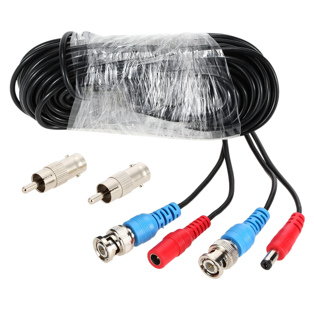 

Black 20m Video Power Siamese BNC Cable 65ft for Analog AHD Surveillance CCTV Camera DVR Kit