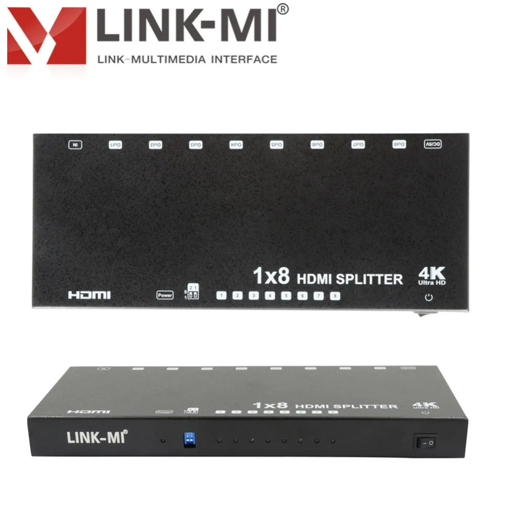 LINK-MI SP03 HDMI конвертер 8 портов 4k @ 60 Гц YUV4: 2: 0 hdmi 2 hdcp видеопроектор 1x8 сплиттер до Utra HD