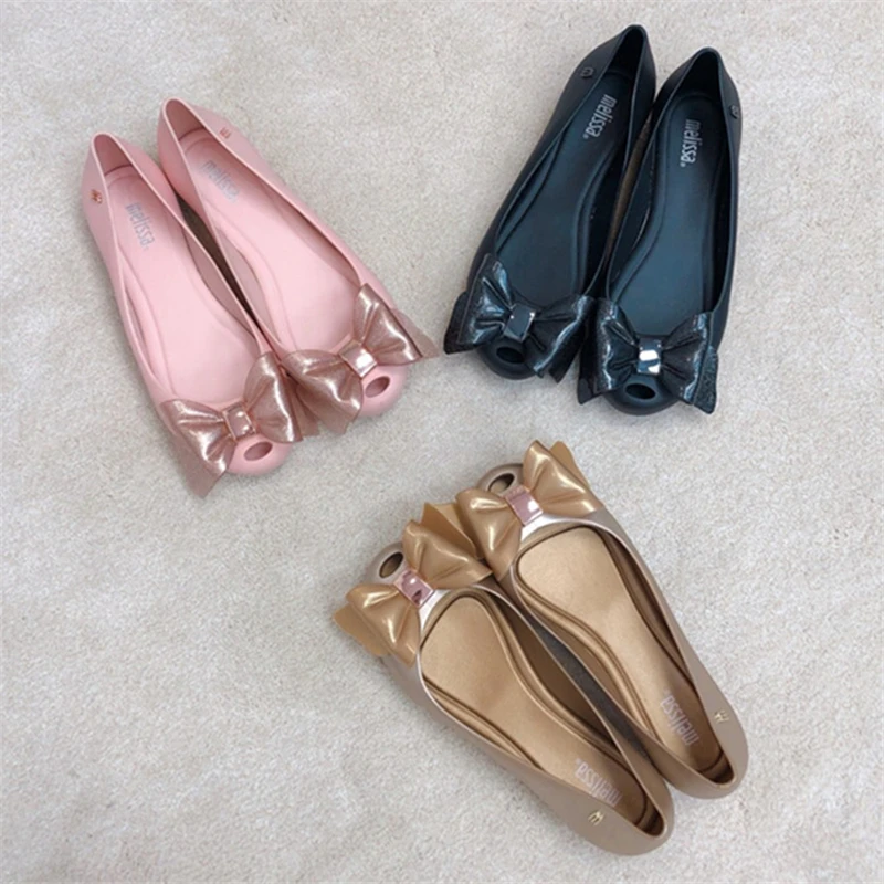 

2019 New Melissa Women Sandals Bowtie Summer Ladies Sandals Melissa Female Shoes Non-slip Women Melissa Jelly Sandals Breathable