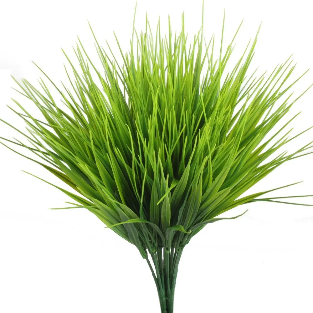 

Hot Sale Artificial Outdoor Plants, 4pcs Fake Plastic Greenery Shrubs Wheat Grass Bushes Flowers Filler Indoor Outside Home Ho