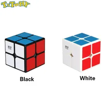 QIYI QIDI 2X2X2 магический скоростной кубик Карманный головоломка без наклеек Профессиональный скоростной кубик 2х2 образовательные забавные игрушки для детей