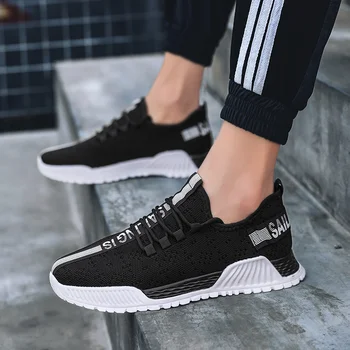

Summer Men's Knit Mesh Breathable Sneakers Running Shoes