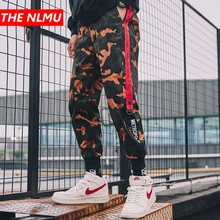 Мужские брюки-карго в стиле хип-хоп с карманами, винтажные камуфляжные брюки, мужские уличные повседневные штаны-шаровары, военные брюки WG119