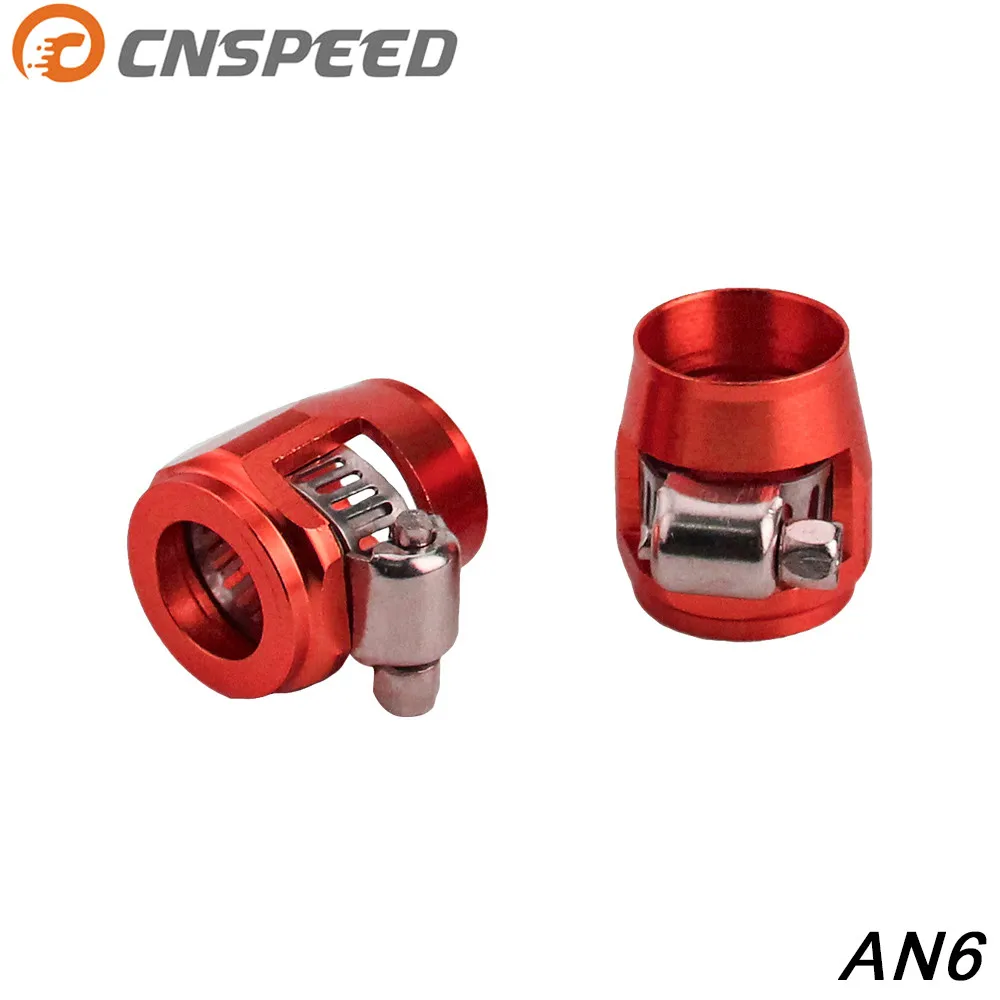 CNSPEED 1 лот = 2 шт. хомут для шланга 6 AN6 фитинги для топливного масла и воды фитинги для шланга фиксаторы шестигранные отделочные ID: 16 мм YC100819