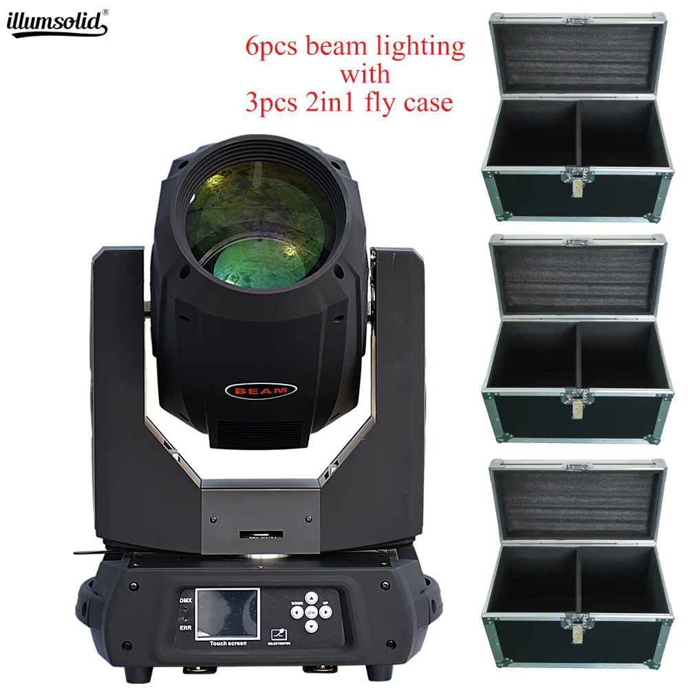 

350w beam17r moving head light dmx512 gobo Stage disco light 3pcs fly case with 6pcs beam light