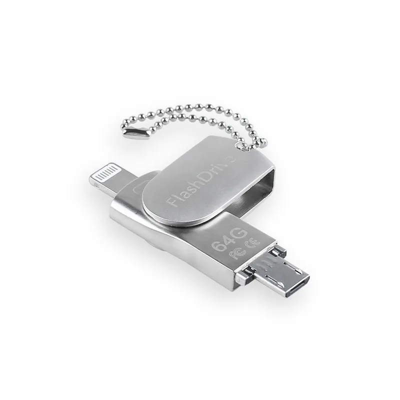 Флеш-накопитель LL TRADER 32 ГБ для iOS, iPhone, iPad, iPod, Android, флеш-накопитель OTG USB 2,0, 128 ГБ, USB флеш-карта памяти, 64 ГБ