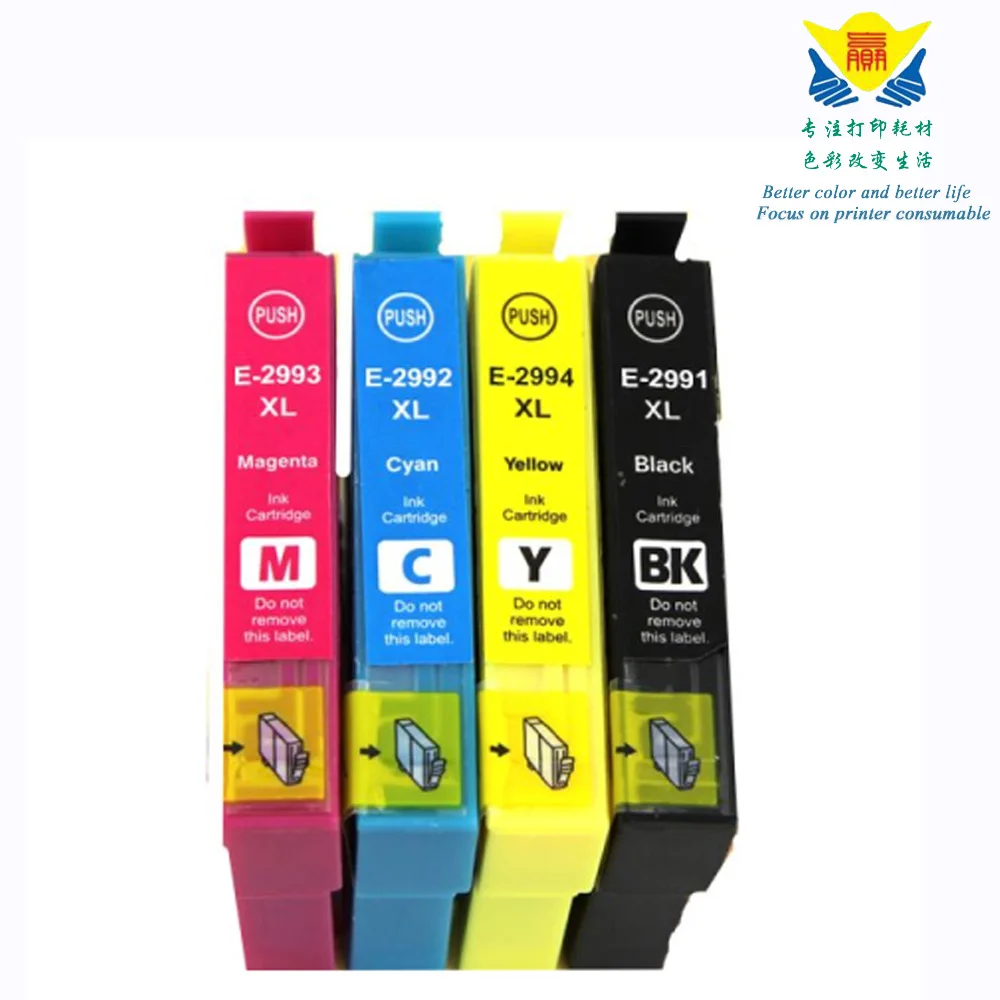 

JIANYINGCHEN compatible ink cartridge replacement for Epson 29XL T2991 for XP-255 XP-455 (4pcs/lot) Free shipping promotion