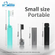 Portable Compact Bamboo Charcoal Folding Toothbrush Fold Travel Camping Hiking Outdoor Easy To Take Foldable Teethbrush*10