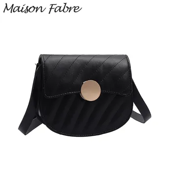 

Maison Fabre Bag women Leather crossbody bag solid girls Wild simple shoulder bag Strap 2019 summer Ladies small evening handbag