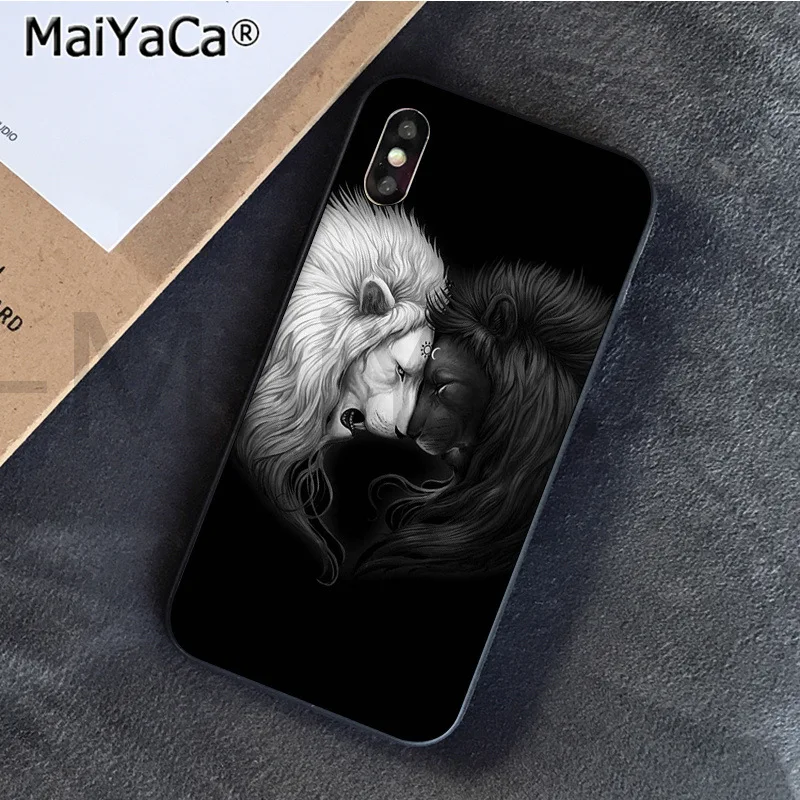 MaiYaCa Animaux Лев новое поступление черный сотовый Чехол для телефона для iphone 11 pro 6S 6plus 7plus 8 8Plus X Xs MAX 5S XR