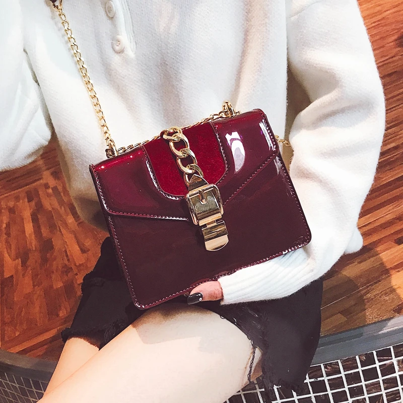 High quality brand leather bag 18 spring new Korean female bag all