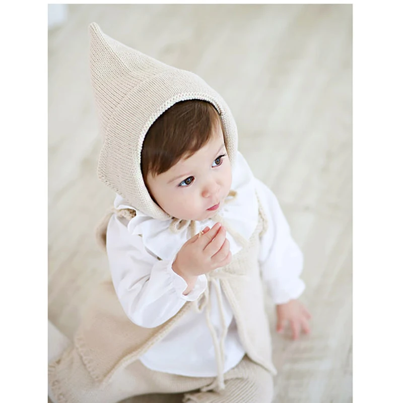 Милая детская шапка на осень и зиму Gorros Bebes вязаная крючком шапочка для малышей 3 8