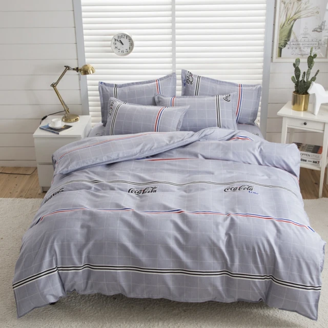Cheap Dropshipping 2/3/4pcs King Size Bedding Sets Family Set Include Bed Sheet Duvet Cover Pillowcase Stripes boyfriend gife Cheap Dropshipping 2/3/4pcs King Size Bedding Sets Family Set Include Bed Sheet Duvet Cover Pillowcase Stripes boyfriend gife