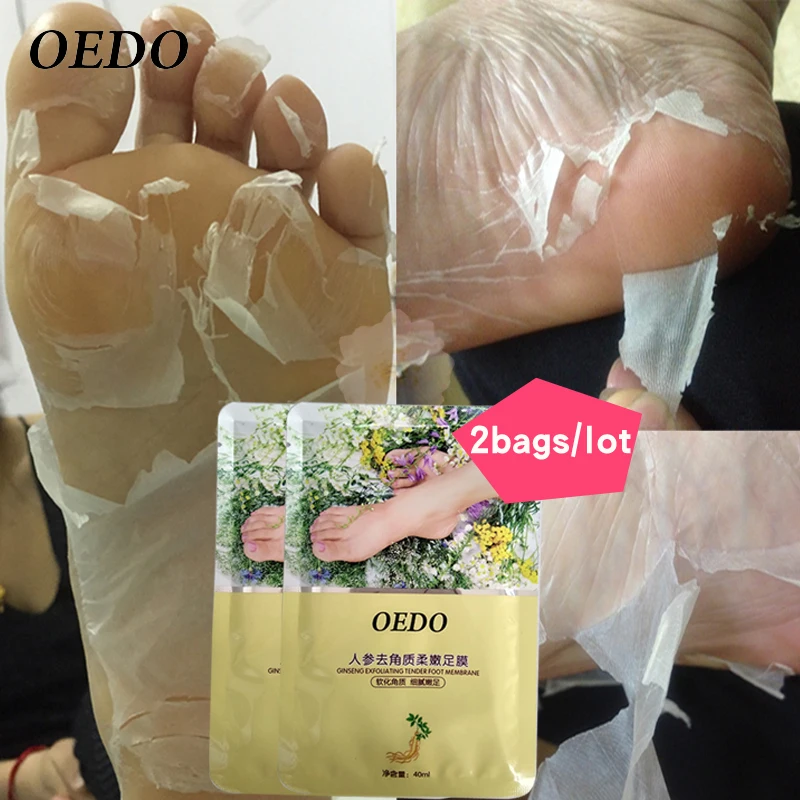 2 bags = 4 pcs Feet Exfoliating Foot Mask Magic Skin Peeling Dead Skin
