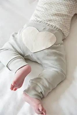 

2016 Toddler Infant Baby Boy Girl Heart Cotton Bottom Pants Trousers Leggings Loose Harem pants6-24M