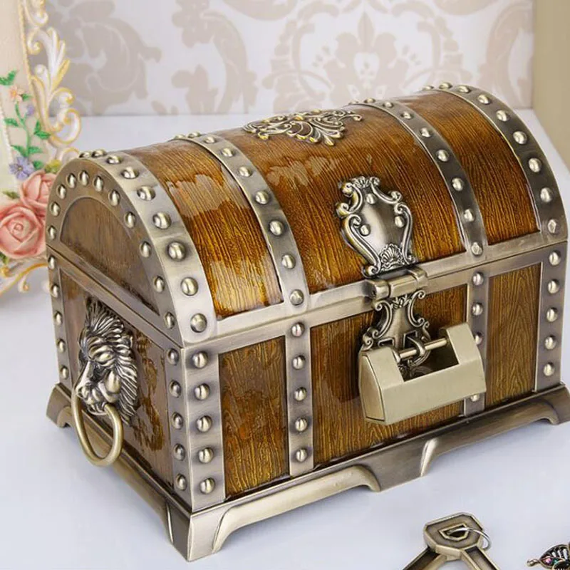 20*13*12,8 см металлический сплав Treasure Box Грудь Винтаж ювелирные украшения дома чехол подарок на день рождения для друга ZA4656 - Цвет: 1